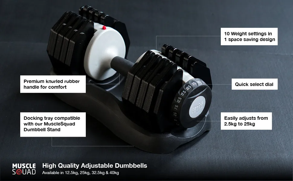 2.5kg - 25kg Quick Select Adjustable Dumbbell