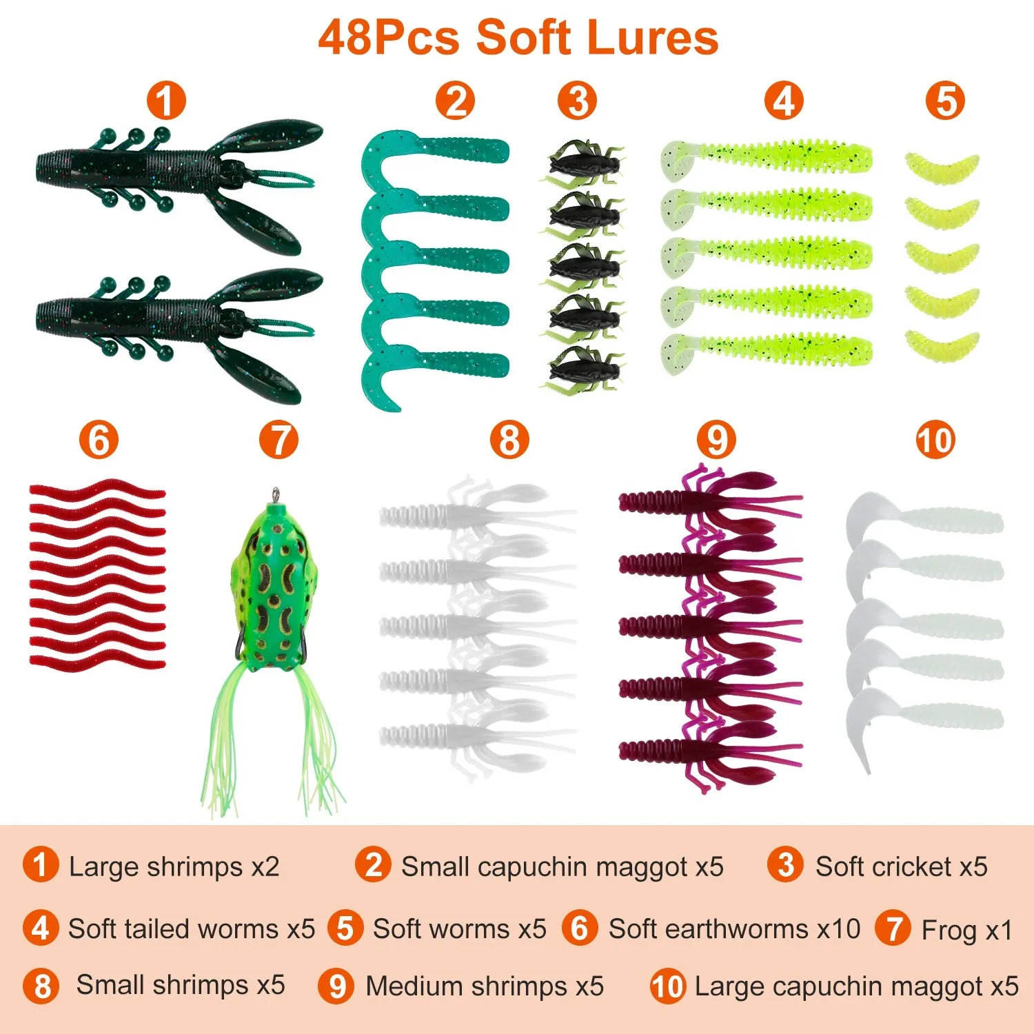 383-Piece: Fishing Lures Tackle Box