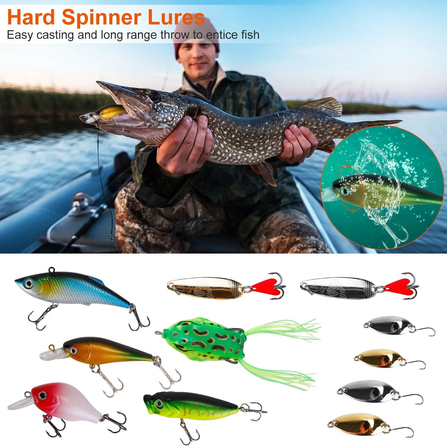 383-Piece: Fishing Lures Tackle Box
