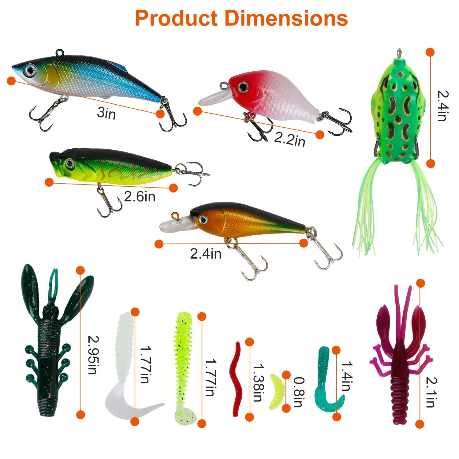 383-Piece: Fishing Lures Tackle Box