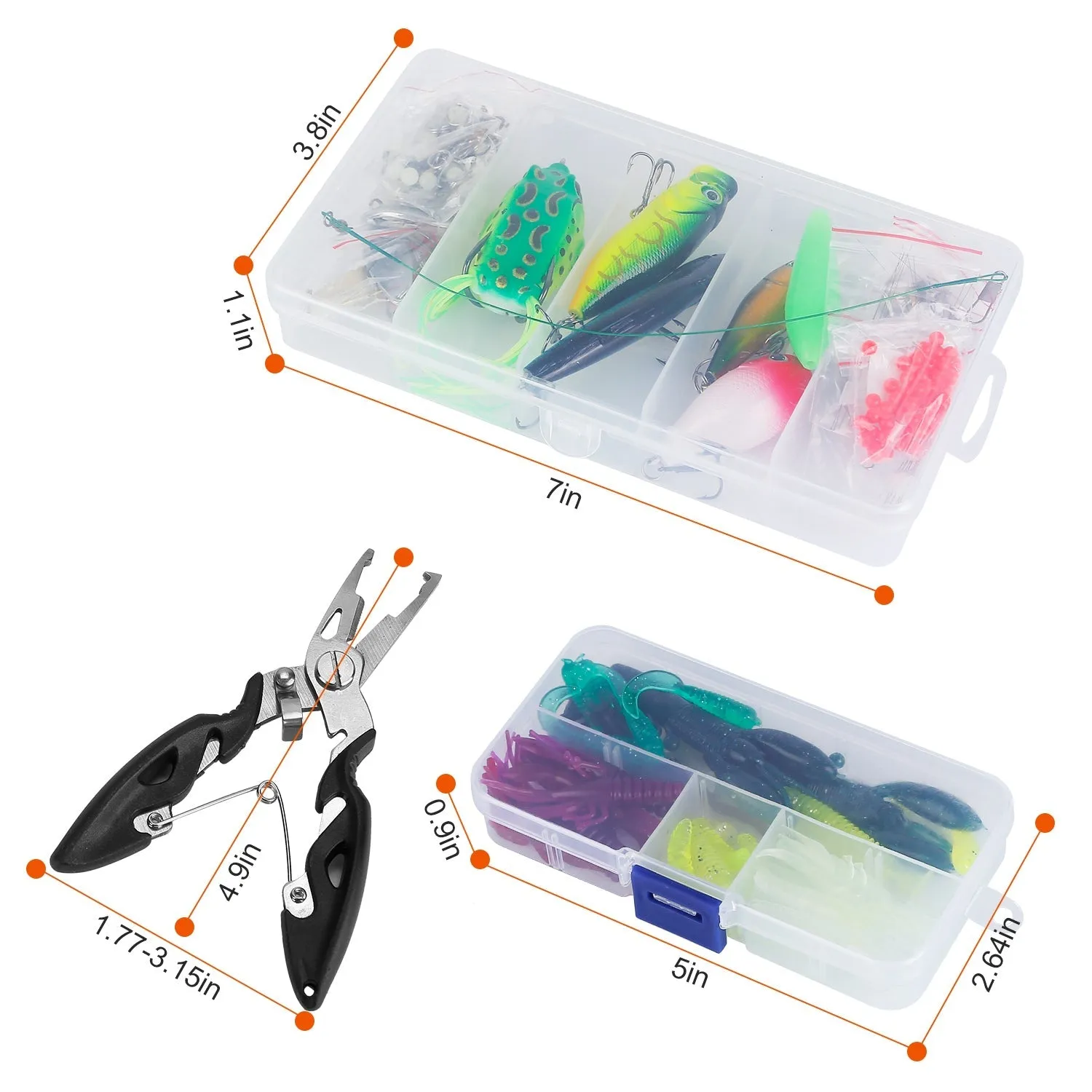 383-Piece: Fishing Lures Tackle Box