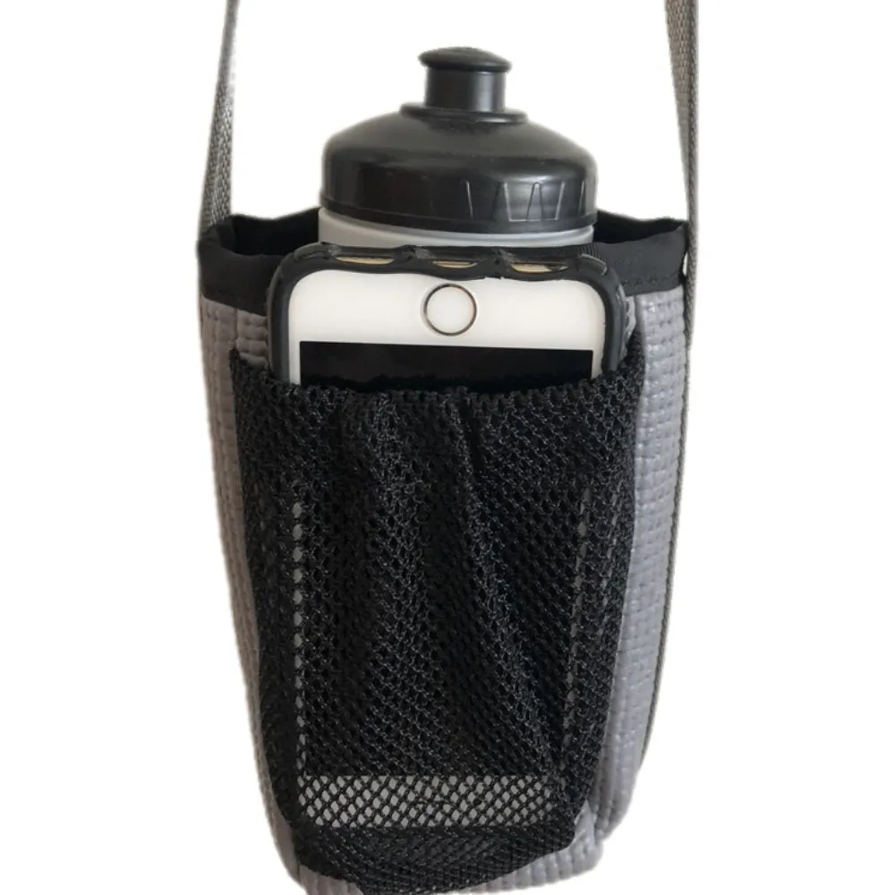 Ajax Water Bottle Holder Purse- Gray home decor print fabric