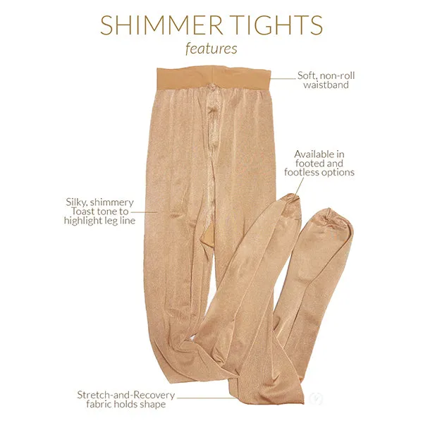 Eurotard 211 Adult Premium Shimmer Tights, Footed