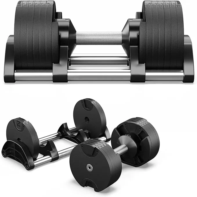 MAXPRO Round 20kg Adjustable Dumbbells, 1 Piece, Non-Slip Dumbbell, Easy Adjustable Weights (2kg to 20kgs),Home Strength Training, Home Gym, Fitness set for Men & Women