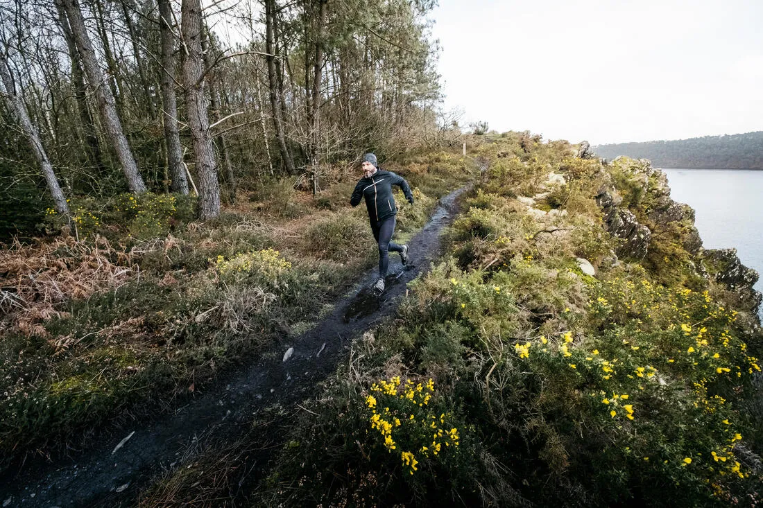 Men's Trail Running Long Leggings Emboss