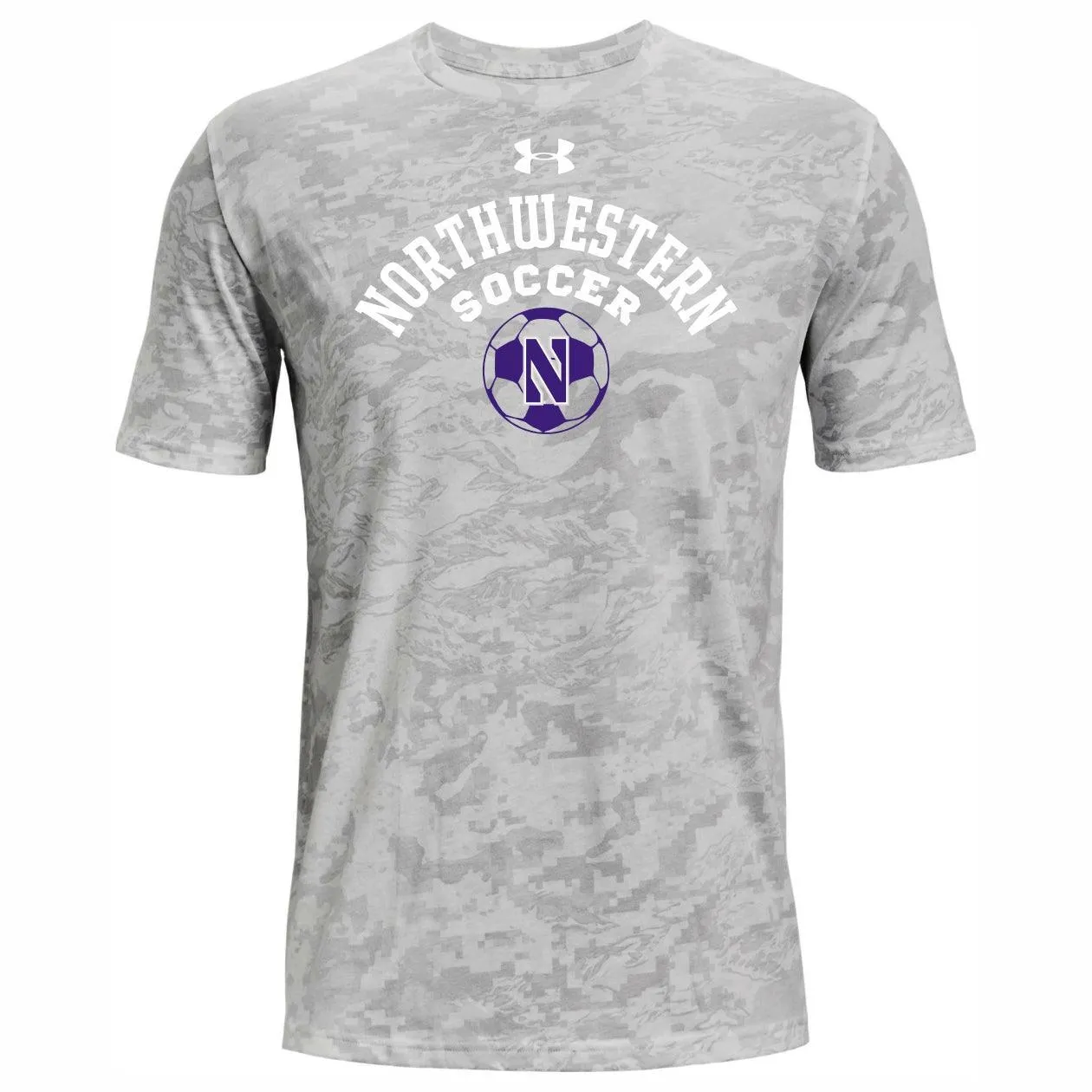 Northwestern Wildcats Men's Under Armour NU Soccer Grey Textured T-Shirt