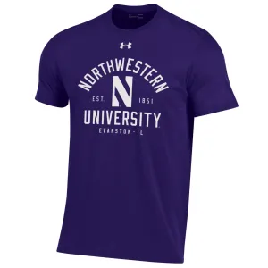 Northwestern Wildcats Men's Under Armour Purple Logo Short-Sleeve T-Shirt