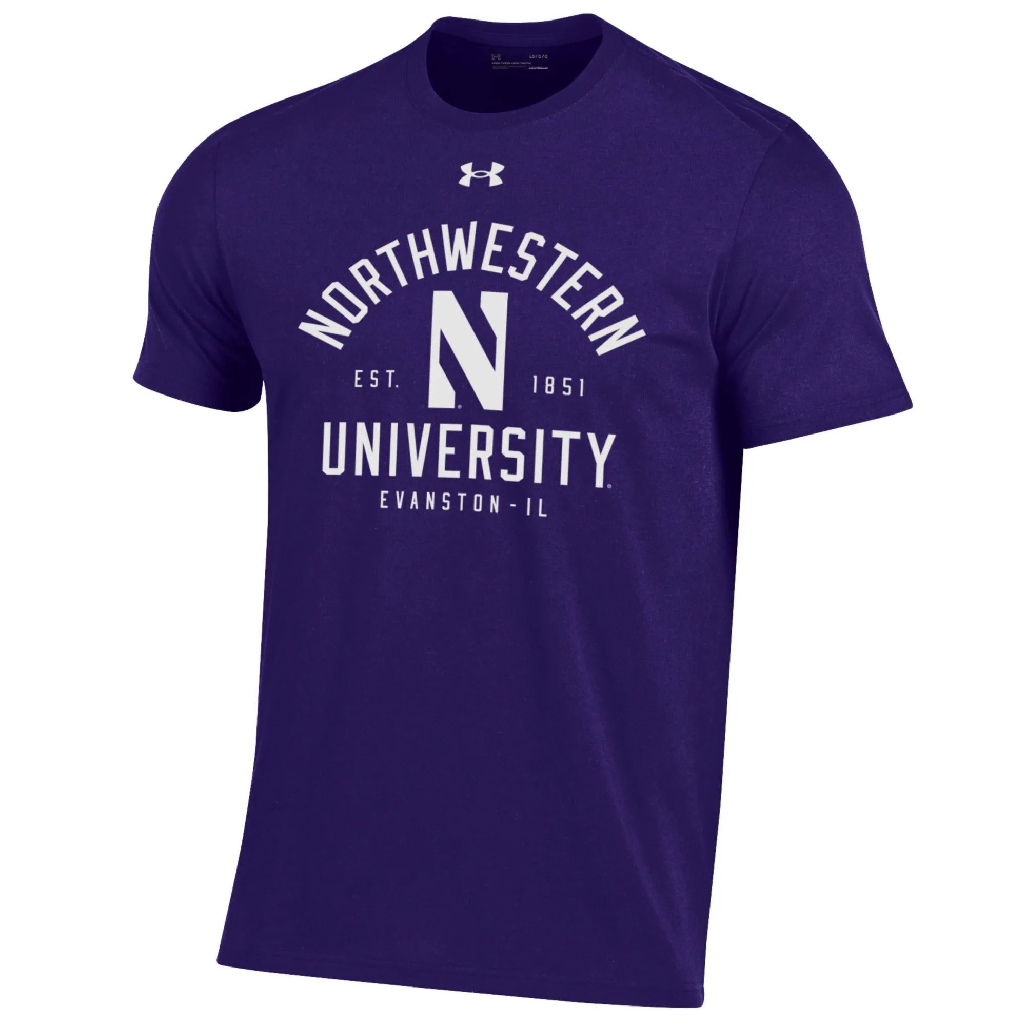 Northwestern Wildcats Men's Under Armour Purple Logo Short-Sleeve T-Shirt