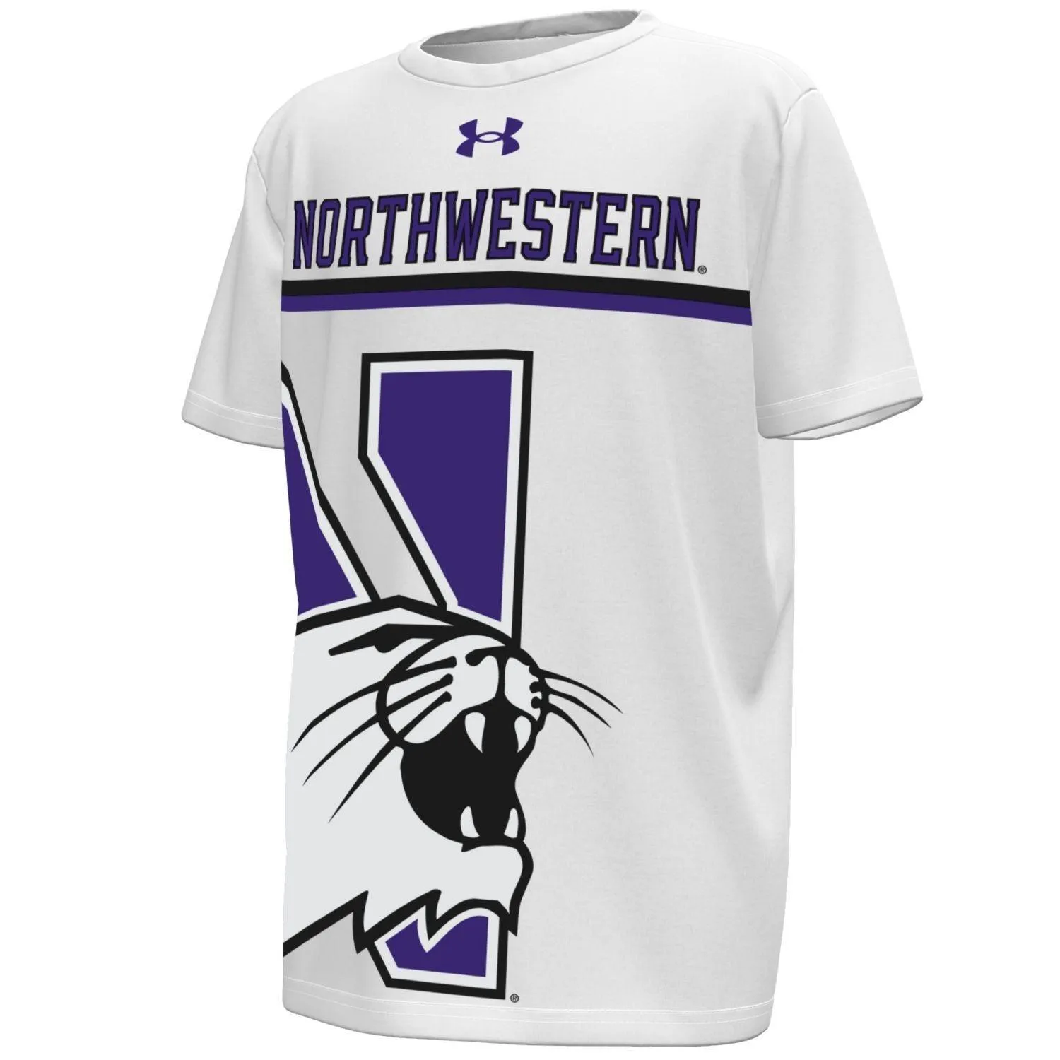 Northwestern Wildcats Youth Under Armour Gameday N-Cat T-Shirt