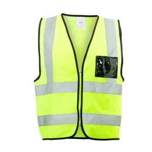 Reflective mesh waistcoat vests   zip   I.D pouch