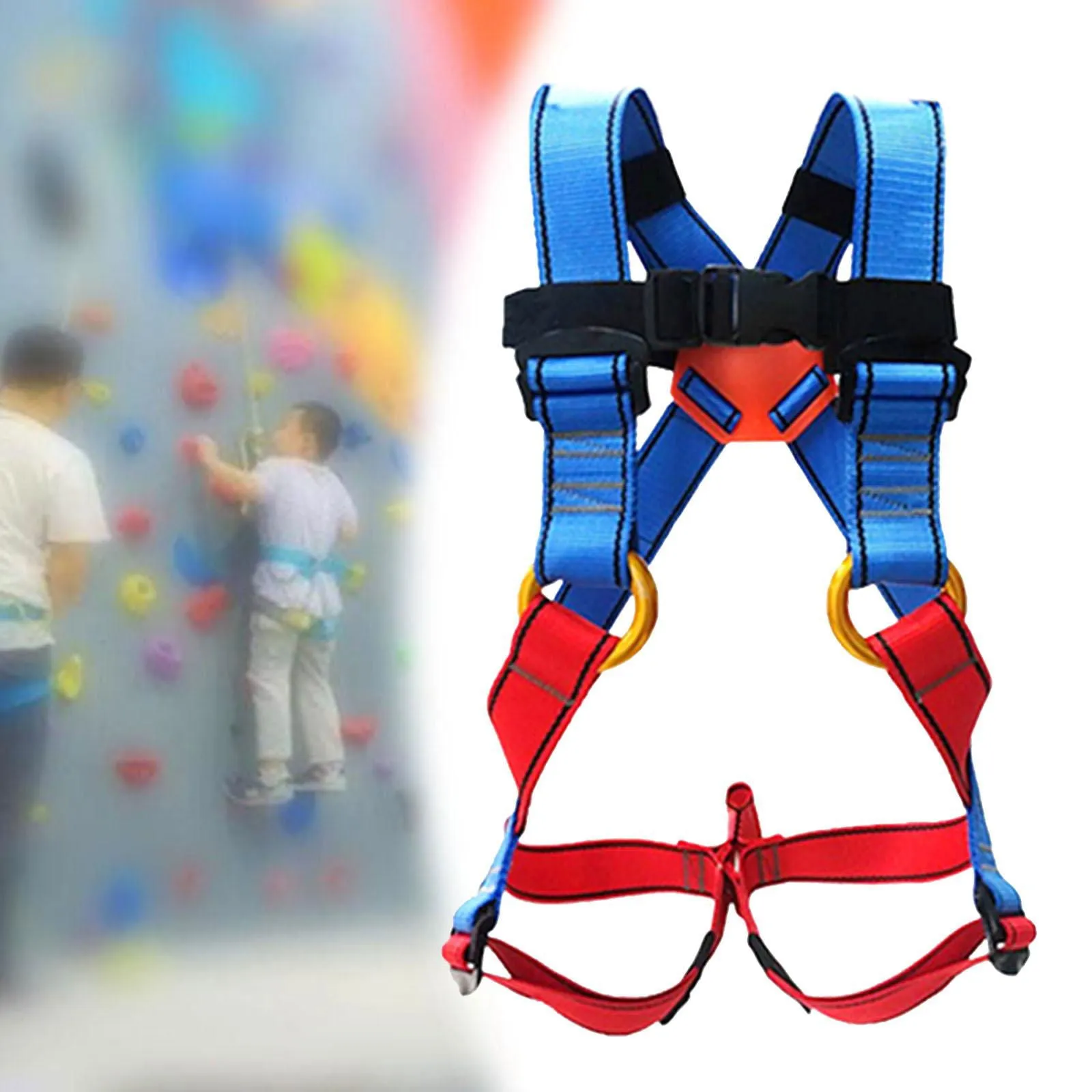 Rock Climbing Safety Harnes Carabiner Full Body Harness Belt for Mountaineering Rappelling Tree Climbing Equipment Accessories