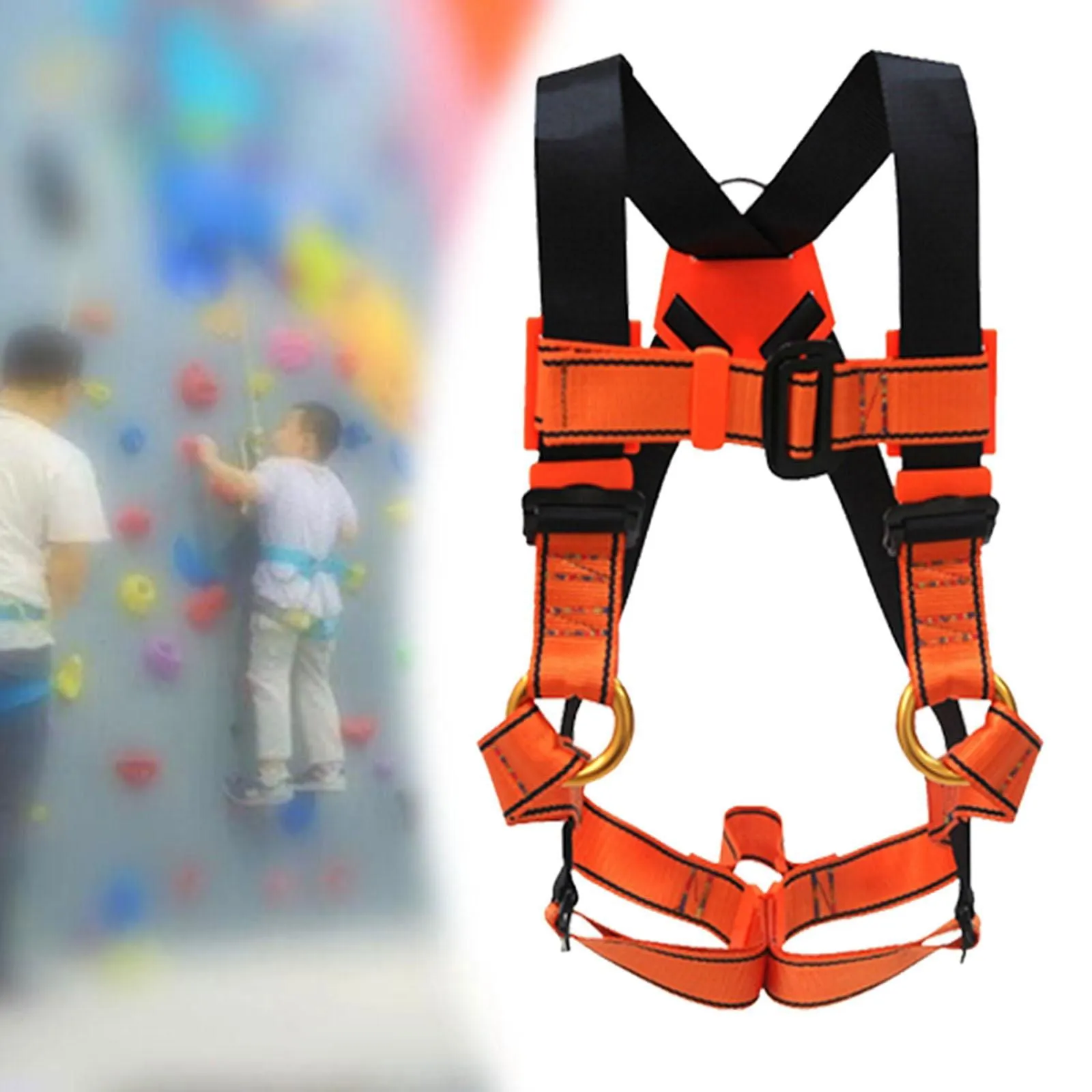 Rock Climbing Safety Harnes Carabiner Full Body Harness Belt for Mountaineering Rappelling Tree Climbing Equipment Accessories