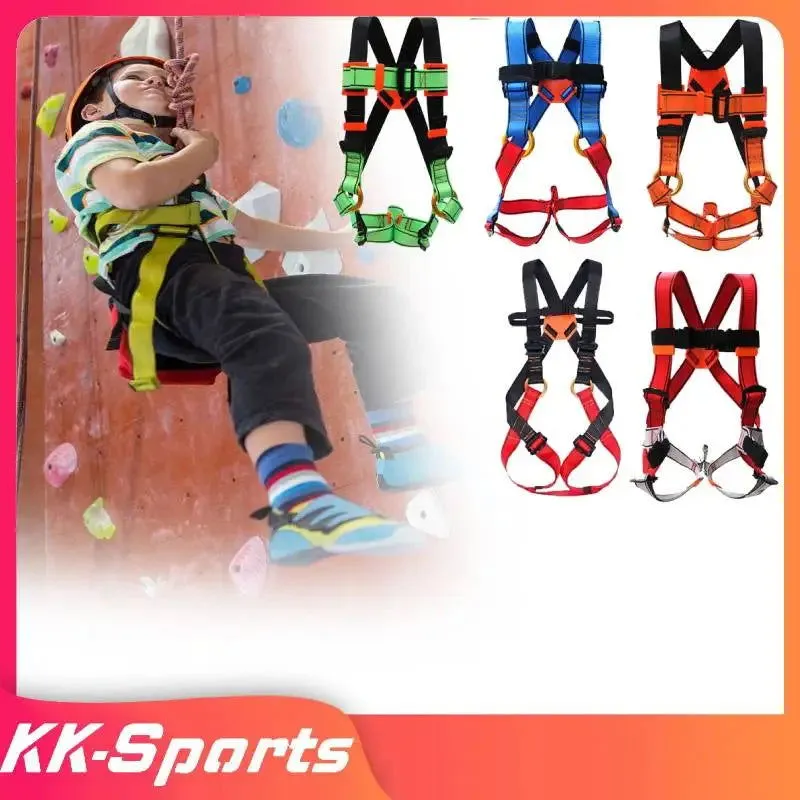 Rock Climbing Safety Harnes Carabiner Full Body Harness Belt for Mountaineering Rappelling Tree Climbing Equipment Accessories