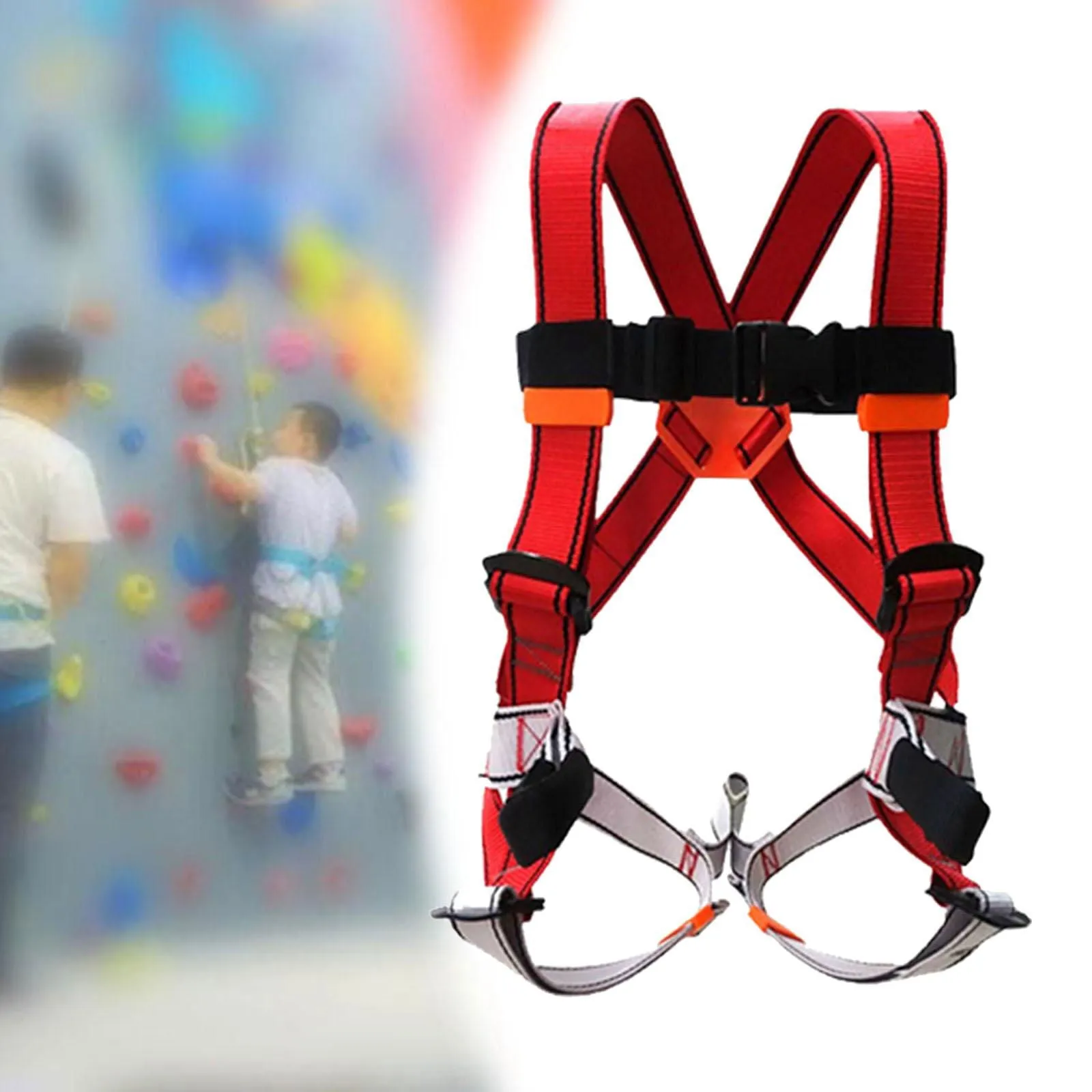 Rock Climbing Safety Harnes Carabiner Full Body Harness Belt for Mountaineering Rappelling Tree Climbing Equipment Accessories