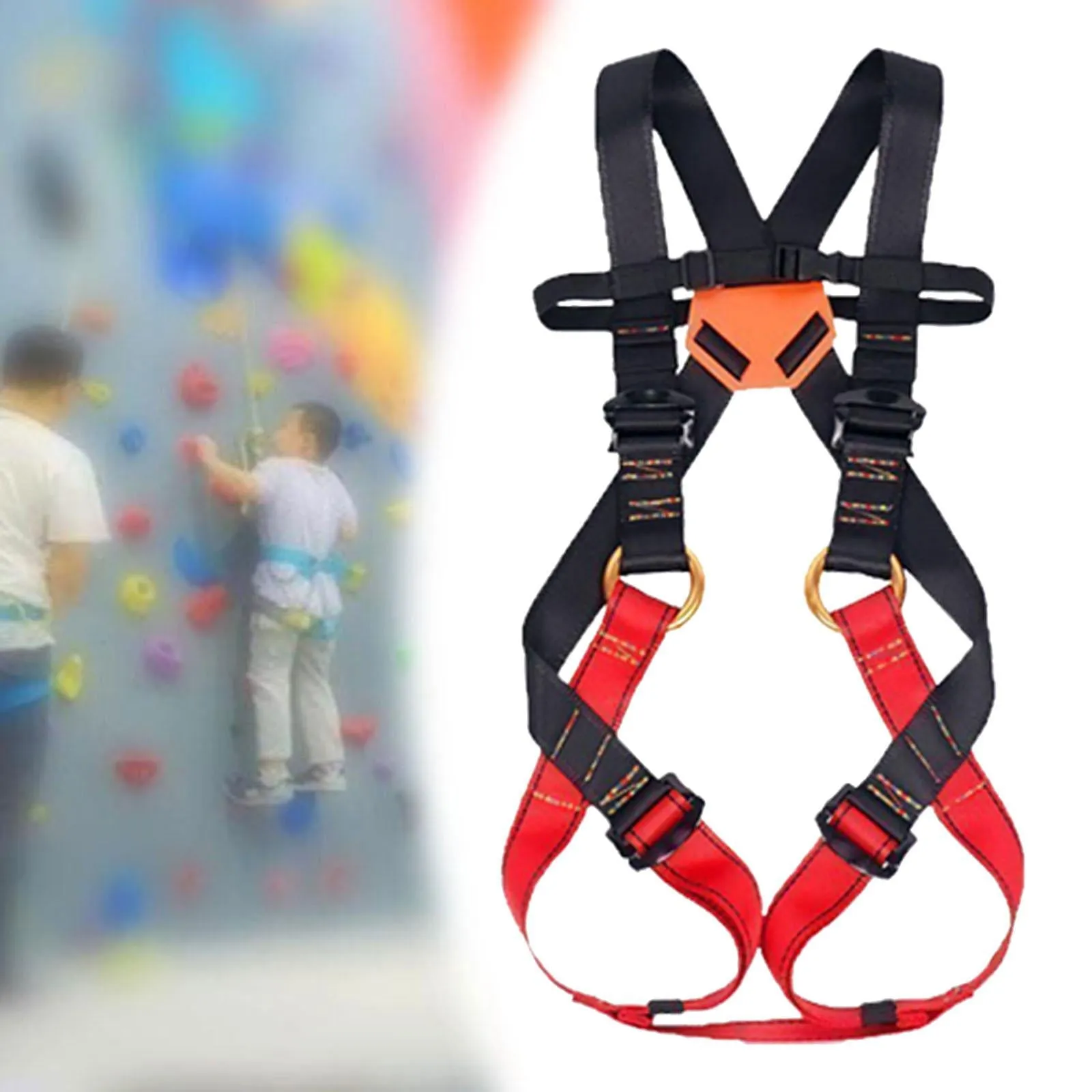 Rock Climbing Safety Harnes Carabiner Full Body Harness Belt for Mountaineering Rappelling Tree Climbing Equipment Accessories
