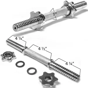 Scratch and Dent - 14" Adj. Dumbbell Handle w/ End Nuts - FINAL SALE