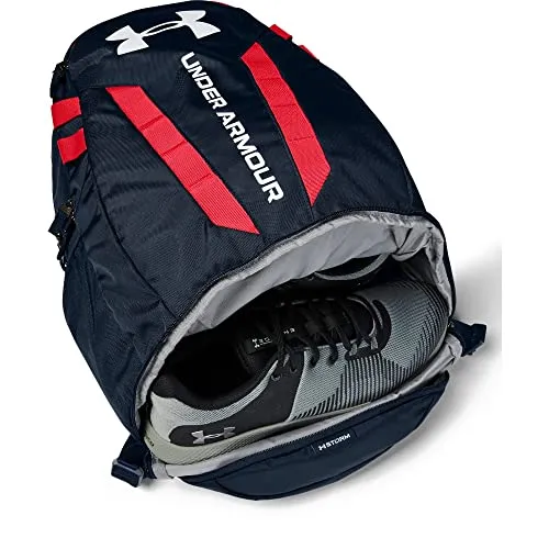 Under Armour unisex-adult Hustle 5.0 Backpack , Academy Blue (409)/White , One Size Fits All