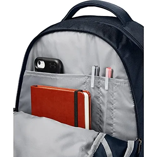 Under Armour unisex-adult Hustle 5.0 Backpack , Academy Blue (409)/White , One Size Fits All